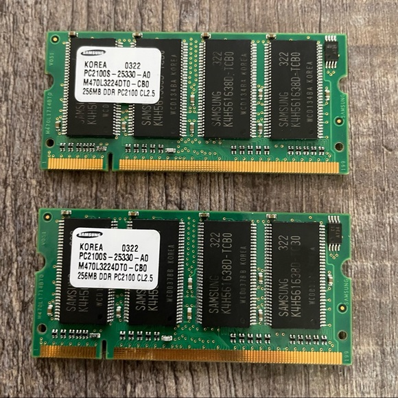 Samsung 256MB RAM Module DDR PC2100 CL2.5 Memory Card - 2 UNITS - Picture 4 of 4